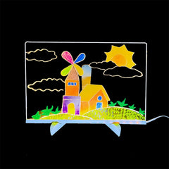LED Note Board Night Light – Erasable Acrylic Message Board with 7 Color Pens