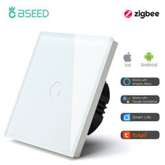 BSEED Zigbee 1/2/3 Gang Smart Touch Wall Switch