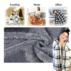 Wearable Shawl Blanket – Flannel Lazy Casual Office Blanket