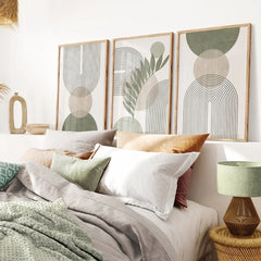 Nordic Sage Green Botanical Canvas Prints