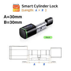 RAYKUBE V1 Smart Cylinder Lock – Tuya BLE, Fingerprint & Password Unlock