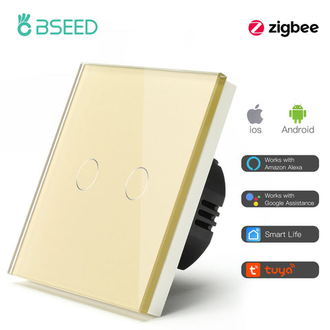 BSEED Zigbee 1/2/3 Gang Smart Touch Wall Switch