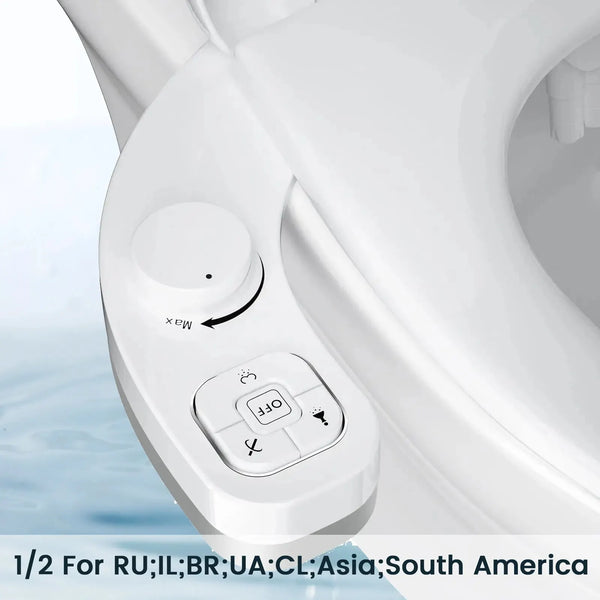 SAMODRA Non-Electric Bidet – Dual Nozzle Toilet Seat Attachment