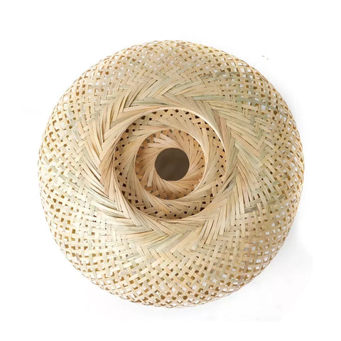Vintage Bamboo Wicker Rattan Pendant Light