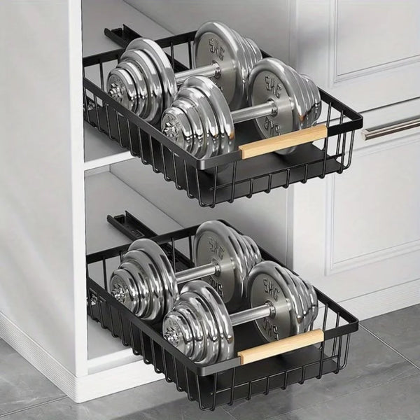 Pull-Out Cabinet Organizer with Metal Slide
