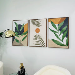 Tropical Leaves Wall Art – Abstract Boho Canvas Prints