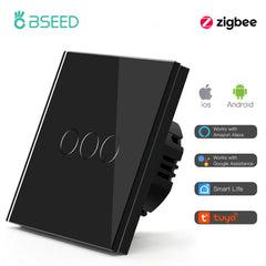 BSEED Smart Zigbee 1/2/3 Gang Touch Light Switch