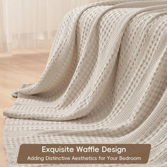 100% Cotton Waffle Weave Blanket