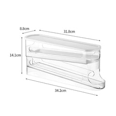 2-Tier Rolling Egg Storage Box – Automatic Dispenser for Refrigerator