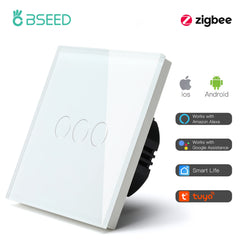 BSEED Smart Zigbee 1/2/3 Gang Touch Light Switch