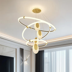 LUVODI 3-Layer LED Water-Drop Pendant Chandelier