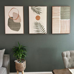 Tropical Leaves Wall Art – Abstract Boho Canvas Prints