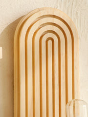 Boho Wooden Wall Shelves – 1 & 2-Tier Geometric Design