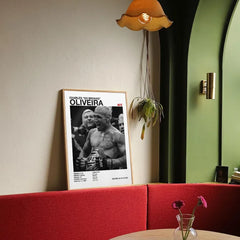 Black & White UFC Poster – Canvas Wall Art for Gym or Home Decor