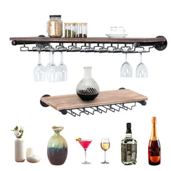 Wine Rack Wall Mount – 24/36 Inch Cabinet Kitchen Bar Wine Glass Holder