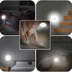 PIR Motion Sensor LED Night Light – USB Rechargeable Wireless Closet Lamp