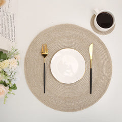 Round Braided Placemats Set of 6