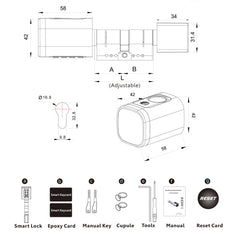 RAYKUBE V1 Smart Cylinder Lock – Tuya BLE, Fingerprint & Password Unlock