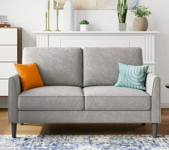 Comfy Small Loveseat – Modern Ergonomic Couch with Thick Cushion