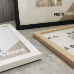 3Pcs Wooden Square Photo Frames for Wall & Desk