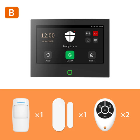 Staniot 7" WiFi 4G Smart Home Alarm System with 115dB Siren