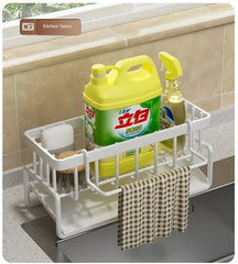 Multifunctional Sink Sponge Rack – Kitchen Organizer & Drainer