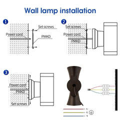 Black Golden Outdoor Wall Sconce
