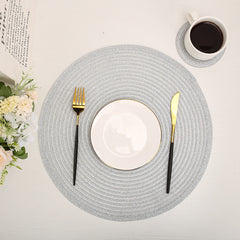 Round Braided Placemats Set of 6