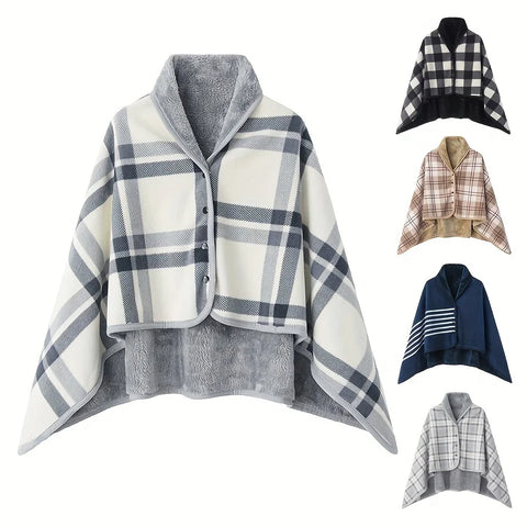 Wearable Shawl Blanket – Flannel Lazy Casual Office Blanket