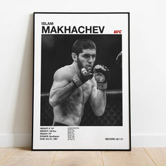 Black & White UFC Poster – Canvas Wall Art for Gym or Home Decor