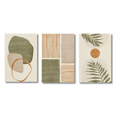 Tropical Leaves Wall Art – Abstract Boho Canvas Prints