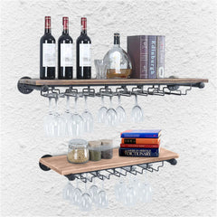 Wine Rack Wall Mount – 24/36 Inch Cabinet Kitchen Bar Wine Glass Holder