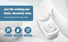 SAMODRA Non-Electric Bidet – Dual Nozzle Toilet Seat Attachment