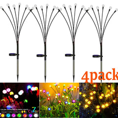 12-Pack Solar Firefly Lights – Waterproof Starburst Garden & Pathway Lamps