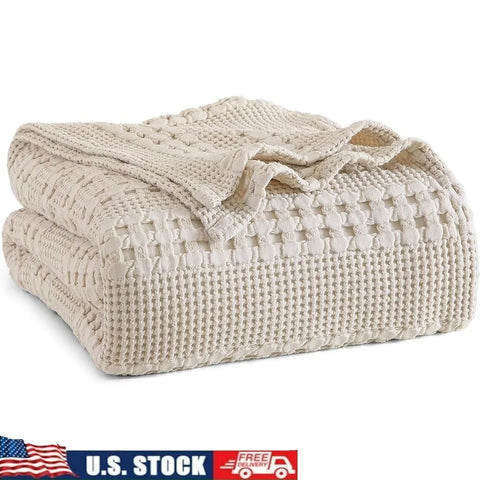 100% Cotton Waffle Weave Blanket