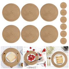 Round Braided Placemats Set of 6