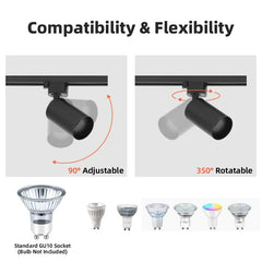 Full Set LED Track Light – GU10 Spotlight Ceiling Rail System
