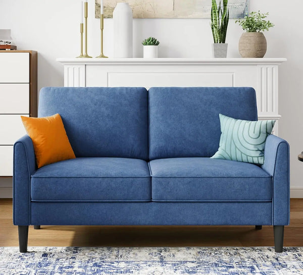 Comfy Small Loveseat – Modern Ergonomic Couch with Thick Cushion