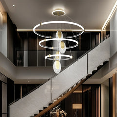 LUVODI 3-Layer LED Water-Drop Pendant Chandelier