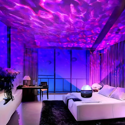 USB LED Starry Sky Projector Lamp – RGB Aurora Light with Remote Control