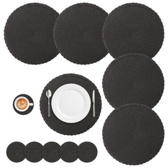 Round Braided Placemats Set of 6