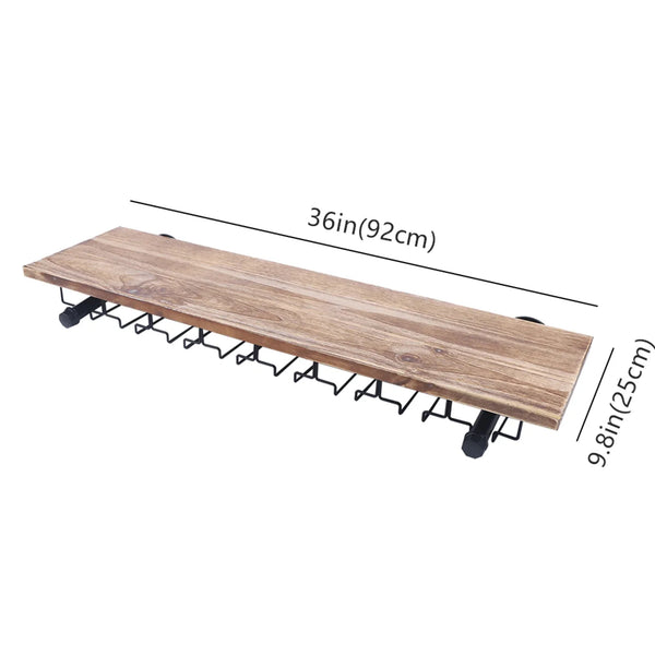 Wine Rack Wall Mount – 24/36 Inch Cabinet Kitchen Bar Wine Glass Holder