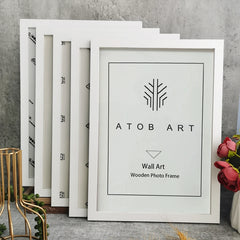 5Pcs Wooden Photo Frame Set – Multi-Size Picture & Certificate Display