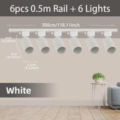 Full Set LED Track Light – GU10 Spotlight Ceiling Rail System
