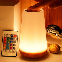 13-Color Changing RGB Night Light – Touch & Remote Control, USB Rechargeable