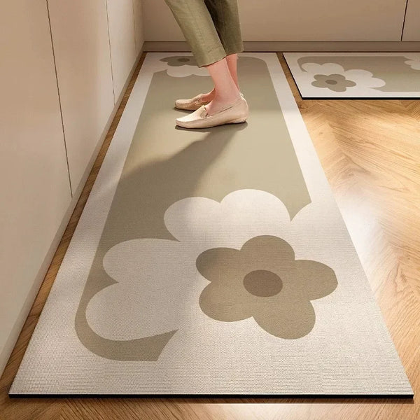 Japanese-Style Diatomite Kitchen Mat – Super Absorbent & Anti-Slip Soft Floor Rug
