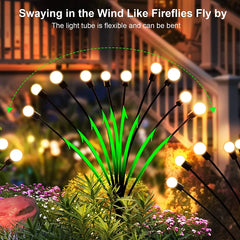 12-Pack Solar Firefly Lights – Waterproof Starburst Garden & Pathway Lamps