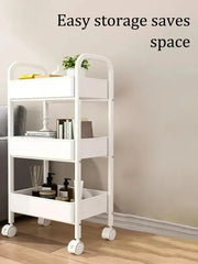Mobile Storage Cart – Multifunctional Organizer Rack with Wheels