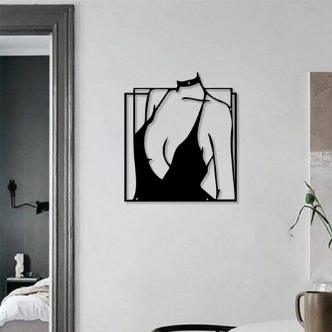 Minimalist Iron Laser Engraved Metal Wall Art