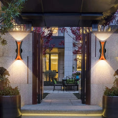 Black Golden Outdoor Wall Sconce